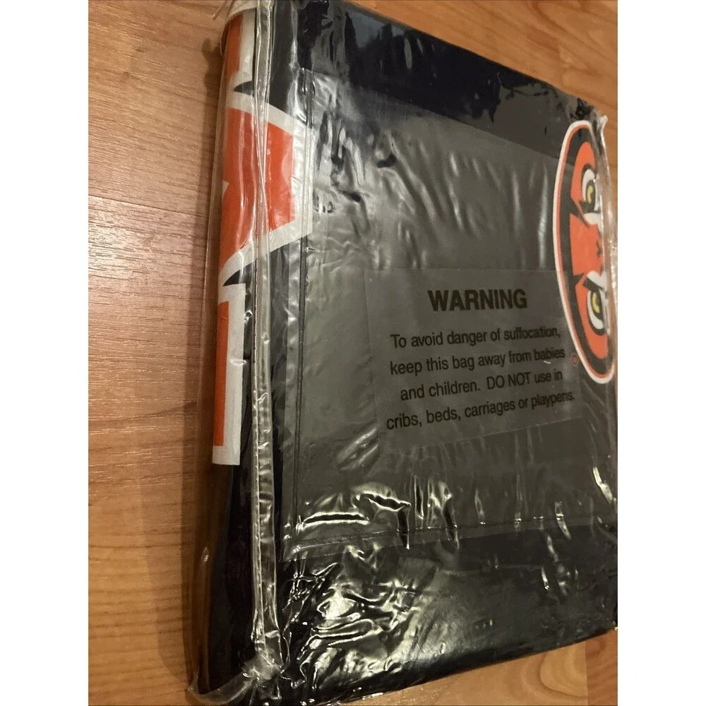 Auburn University AU Tigers Full Flat Sheet Navy Blue Burnt Orange